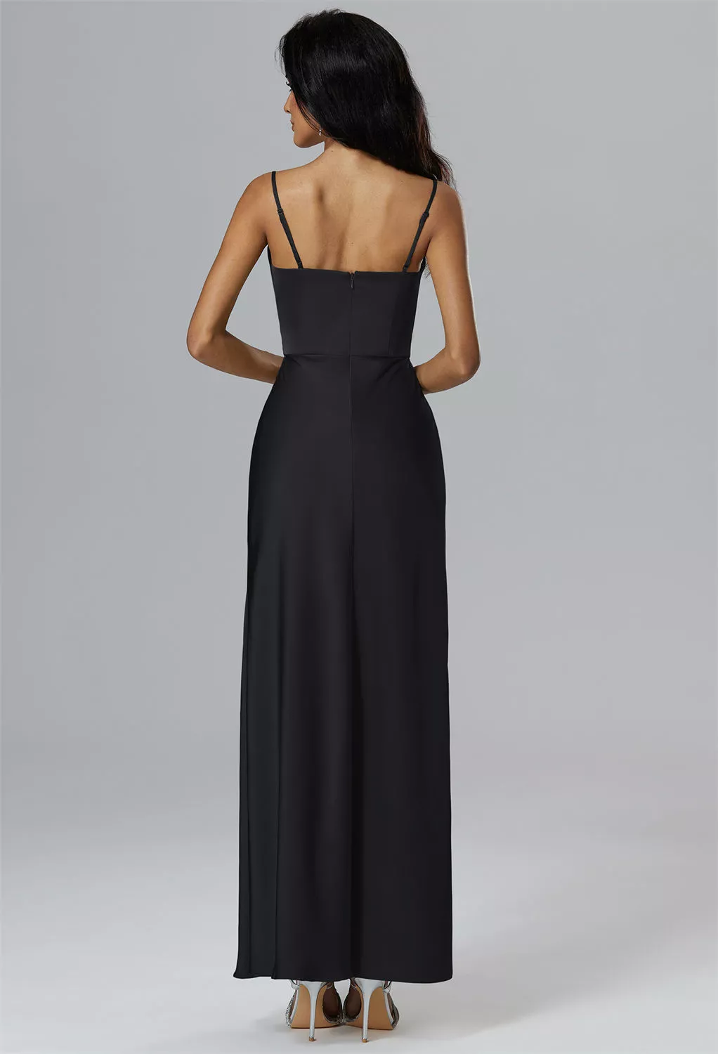 AW Priscilla Black Metallic  Beach Wedding Guest Dresses